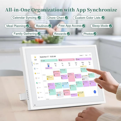 Smart Digital Calendar, 10.1" HD Smart Touch Screen Home Interactive Electron - Image 2