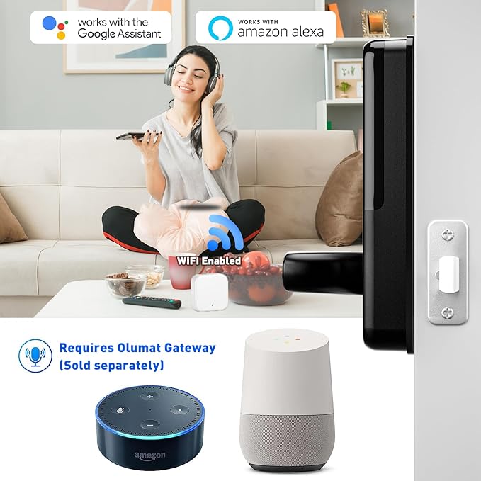 Smart Lock with Handle: Wi-Fi Keyless Entry Door Lock - Image 5