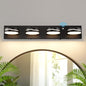 26In Motion Sensor Vanity Light, Matte Black 3CCT 4-Light Modern LED Bathroom by Unknown