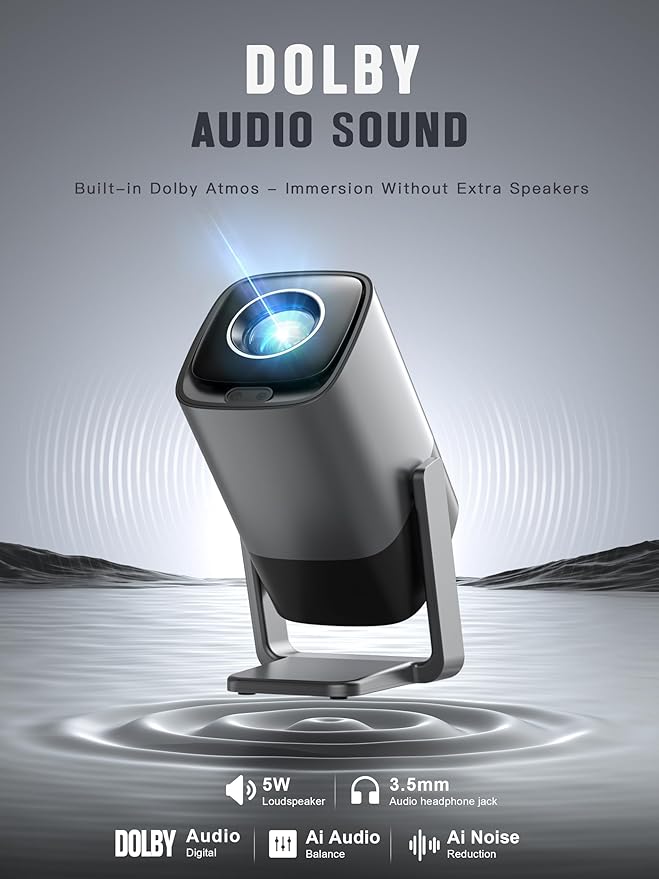 Mini Projector with WiFi and Bluetooth, XuanPad Smart Projector 4K Support - Image 6