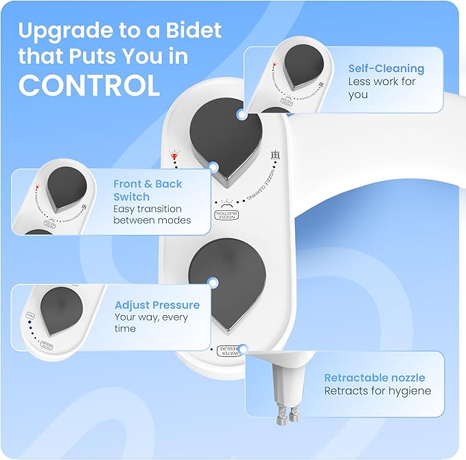 CLEAR REAR Bidet Attachment for Toilet Seat - Image 4