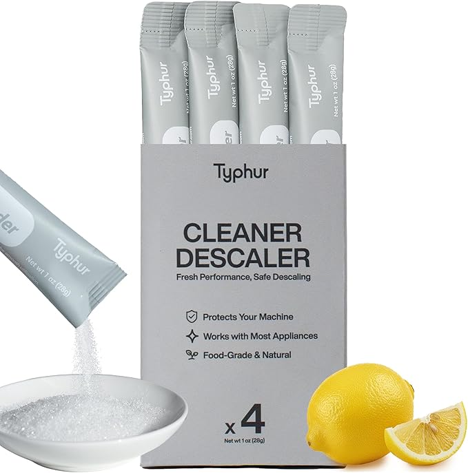 Typhur Ice Maker Cleaner and Descaler, 4 Individually Packed Uses, 100% Pure by Typhur