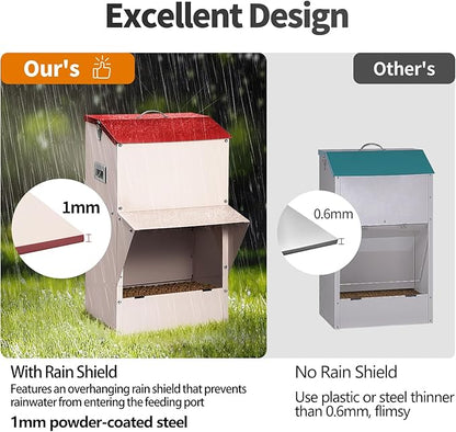 Automatic Dog Feeder Large Breed, 50 LB Capacity Outdoor Pet Food Dispenser - Image 4
