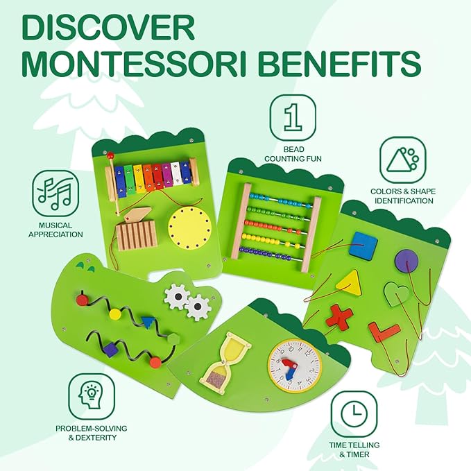 Monläurd® Crocodile Montessori Busy Board, Sensory Board, Educational Toys - Image 5