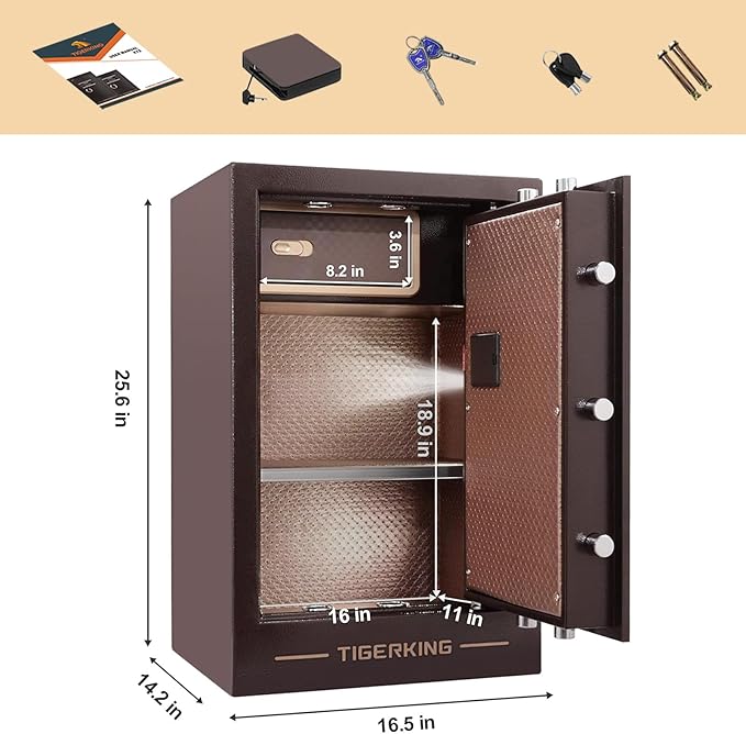 TIGERKING Large Heavy Duty Safe Box, 3.47 Cuft Digital Security Home Safe - Image 2