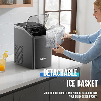 Nugget Ice Maker Countertop, 40lbs/24H Soft Chewable Pellet Ice Machine - Image 6