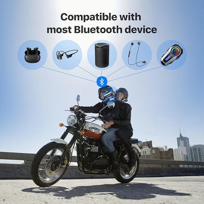 SUOOKC Motorcycle Bluetooth Headset 2 Riders Intercom Headphone Motorcycle - Image 4