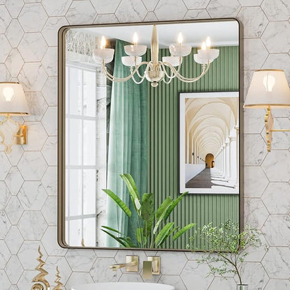 LOAAO 30”X36” Bronze Bathroom Mirrors - Image 8