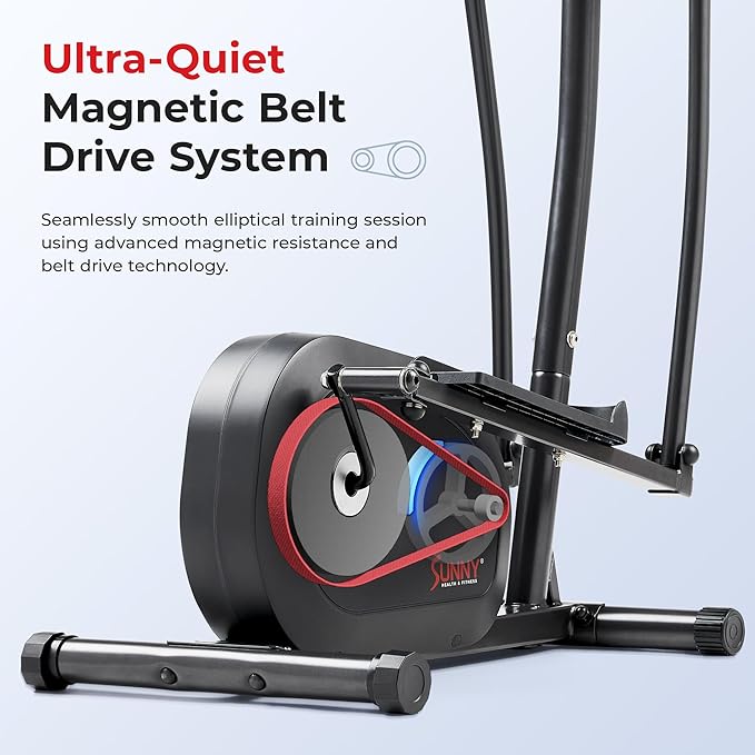 Sunny Health & Fitness Smart Upright Elliptical w/Pulse Sensor Built-in - Image 2