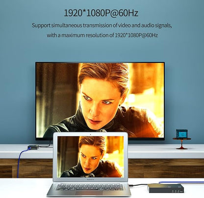 150m HDMI Splitter Extender 1x4 Transmit Remote 1080P Audio Video Over Cat5e/6 - Image 6