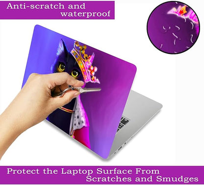 Laptop Skin Sticker Decal, Decorative Waterproof Removable, Cat Princess - Image 2