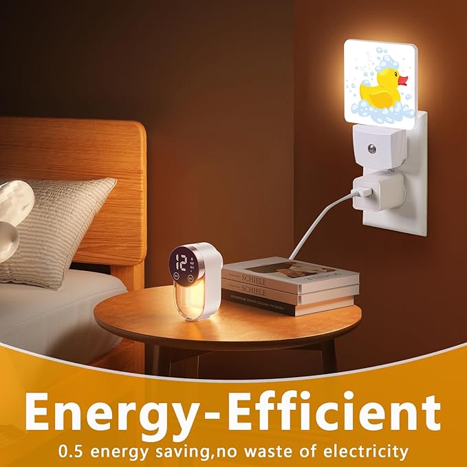 GANTINIR Night Light, Plug-into Cartoon Duck Nightlight White LED Lamp - Image 7