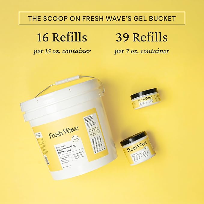 Fresh Wave Odor Removing Gel Bucket, 15.5 lb. | Lemon Scent Refill | Odor - Image 6