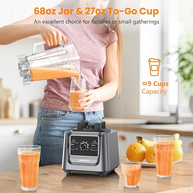 Blenders for Kitchen, 2000W Blender for Smoothies 35000 RPM Professional Grade - Image 5