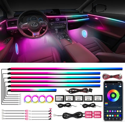 Dreamcolor Acrylic Ambient Lighting Car Lights – Wireless APP Control, Music by WEBUPAR