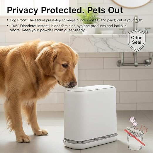 MUEE Dog Proof Trash Can, 3 Gallon Slim Bathroom Trash Can - Image 3