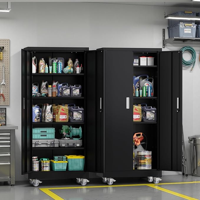 VINGLI Rolling Metal Storage Cabinet - Image 8