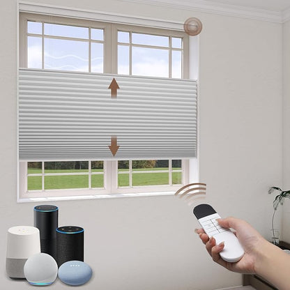 LEXEN Smart Top Down Bottom Up Honeycomb Shades WiFi Enabled Motorized Cellular by Unknown