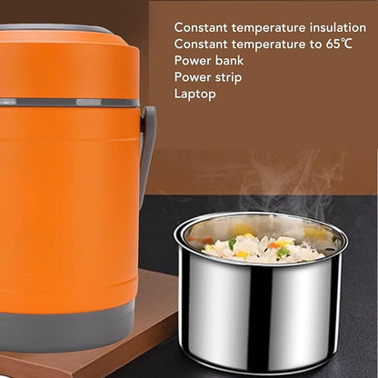 AYNEFY Electric Lunch Box, 2L Stainless Steel Portable Electric Food Warmer - Image 3