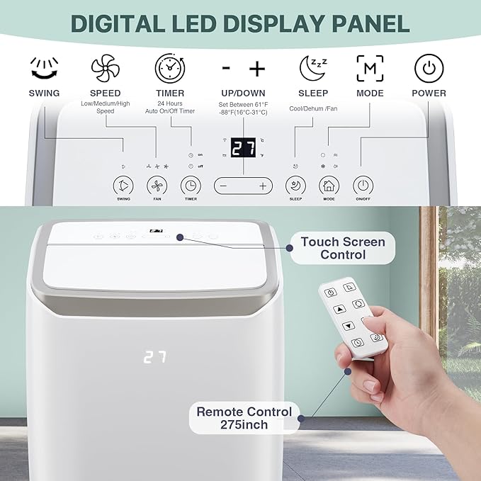 Portable Air Conditioners, 12000 BTU Portable AC Unit - Image 6