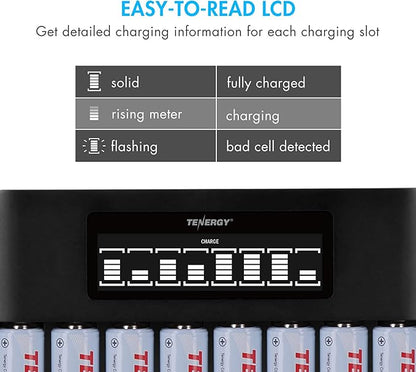Tenergy TN480U 8-Bay LCD Display Fast Charger - Image 5