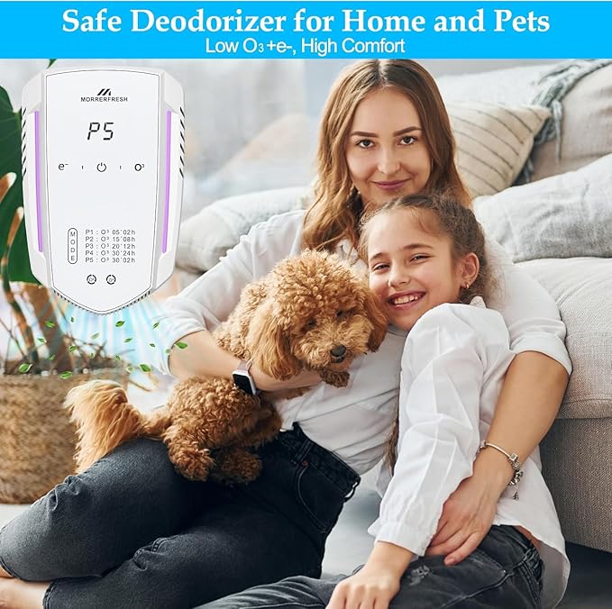 Ozone Odor Eliminator for Strong Odor 99% Cat Litter Deodorizer Dog Poof Odor - Image 3