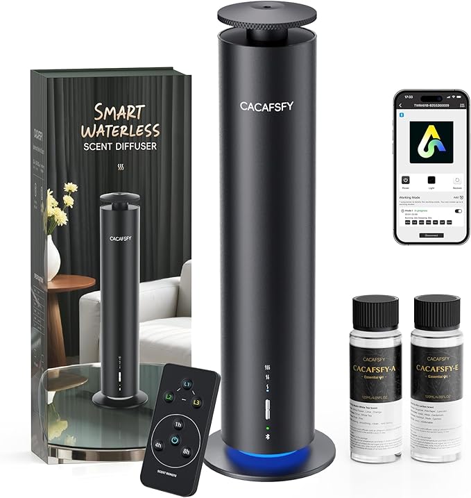 The CACAFSFY Waterless Scent Diffuser Starter Kit -Include 2x120ml Essential by CACAFSFY