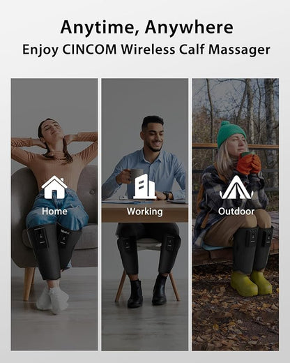 CINCOM Leg Massager with Heat and Air Compression, Cordless Calf Massager - Image 7