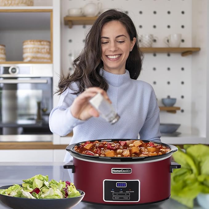 HOMECOOKIN 7 Quart Programmable Slow Cooker, Kitchen Appliances, Perfect - Image 6