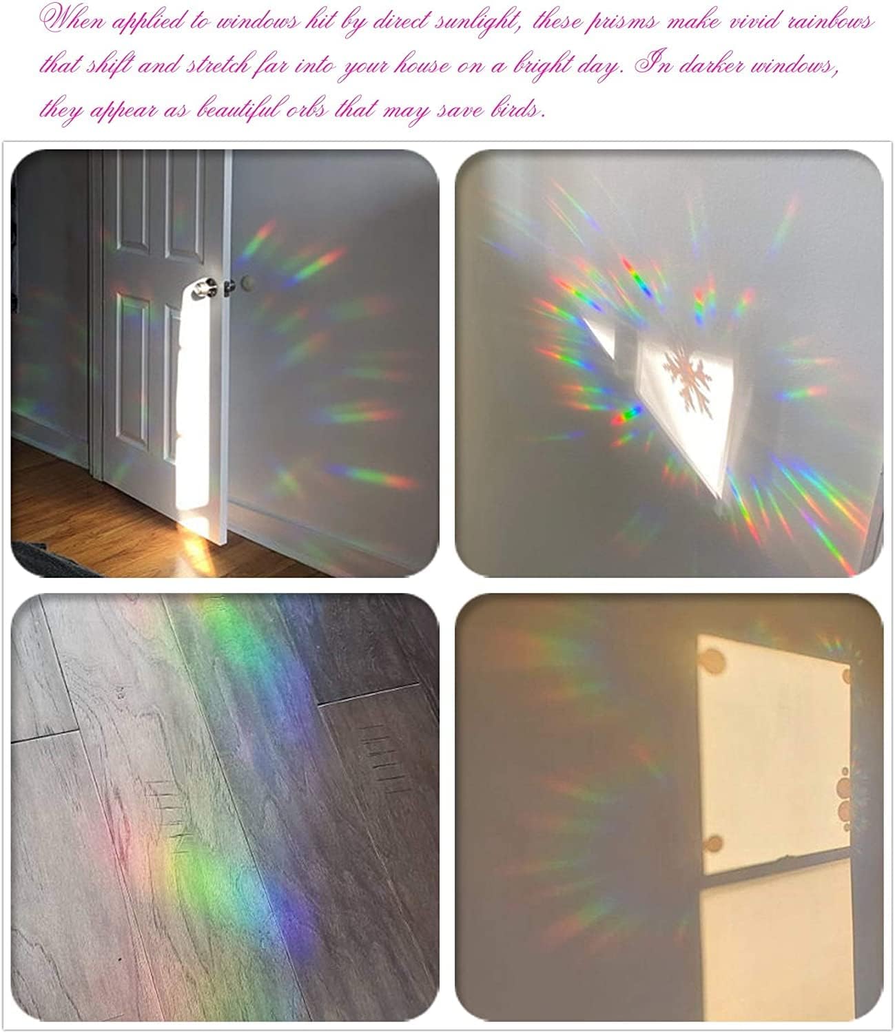 36 pcs of Circular Anti Bird Collision Window Stickers, Rainbow Stickers, Window Stickers, Bird and Window Protection Stickers, Glass Door Safety Stickers