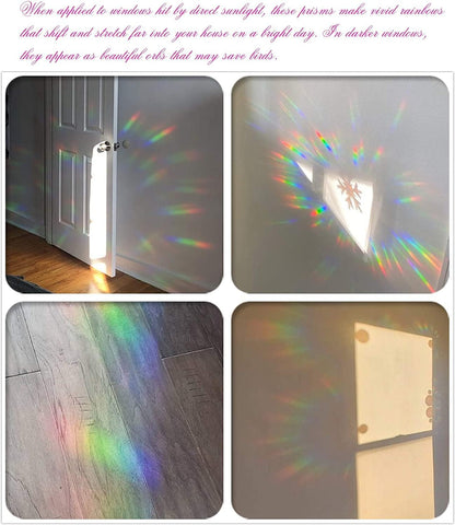 36 pcs of Circular Anti Bird Collision Window Stickers, Rainbow Stickers, Window Stickers, Bird and Window Protection Stickers, Glass Door Safety Stickers