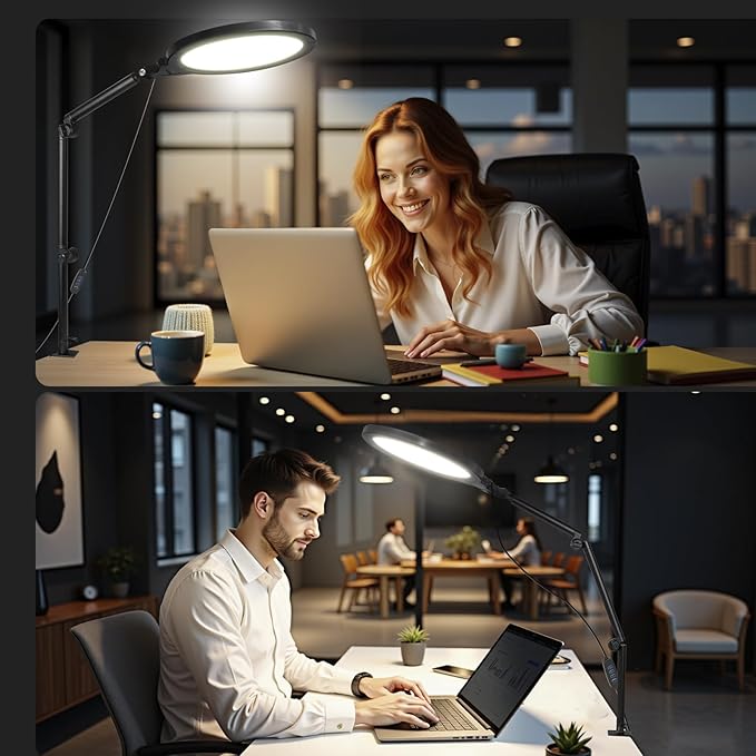 Desk Ring Light, 360°Rotate & Flexible Height Full-Screen Overhead Ringlight - Image 7