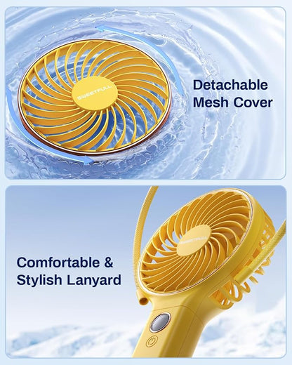 SWEETFULL Handheld Portable Fan, 5000mAh Rechargeable Battery, 6 Speed Wind - Image 8