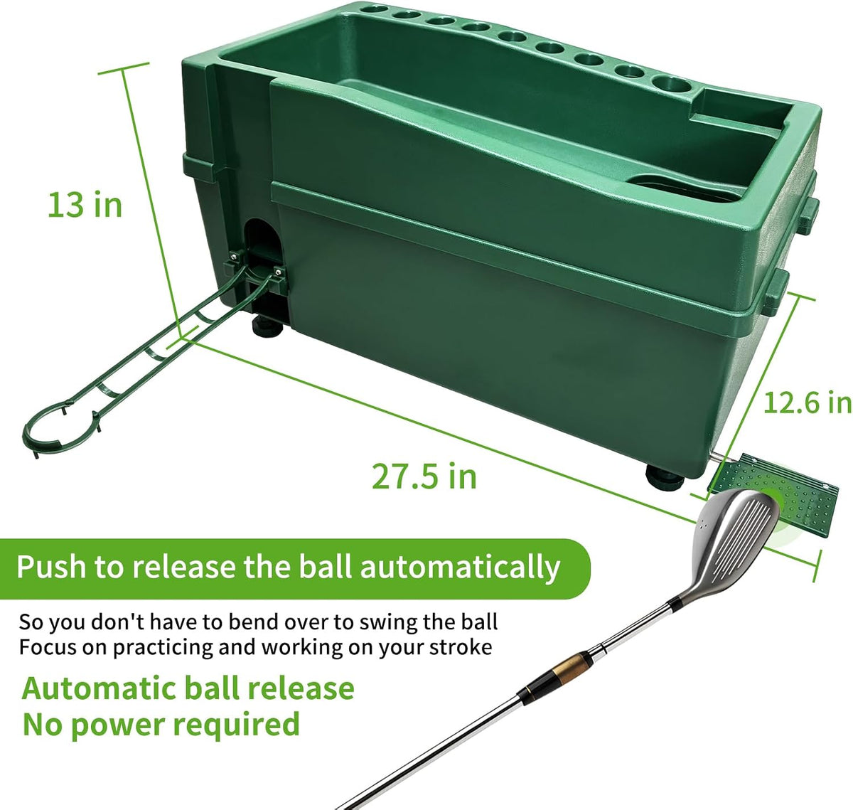 jjm automatic golf ball dispenser for indoor simulators, package contents