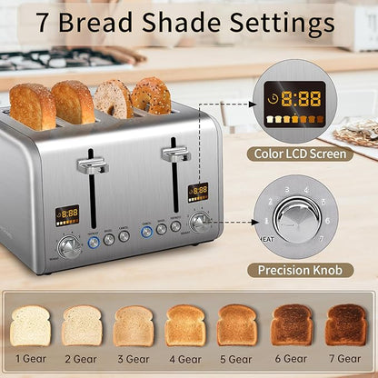 SEEDEEM 4 Slice Stainless Toaster - Image 3