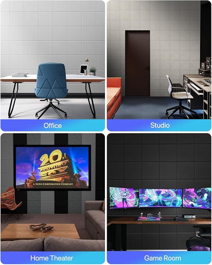 Acoustic Panels 18 Pack Square Soundproof Wall Panels Self-Adhesive, Acoustic - Image 7