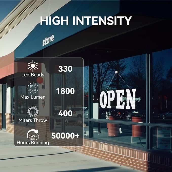 30" x 10" Large LED Open Sign - Image 3