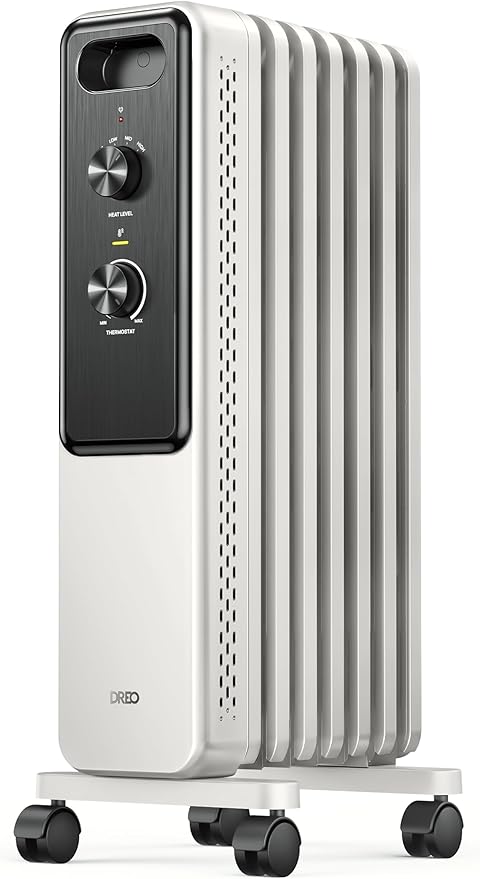 DREO Radiator Heater, Dual Knobs, 8 Safety Protection, 1500W Electric Space by DREO
