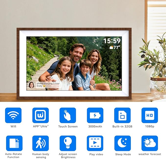 Battery Power Digital Photo Frame Electronic LED Screen Customizable - Image 5