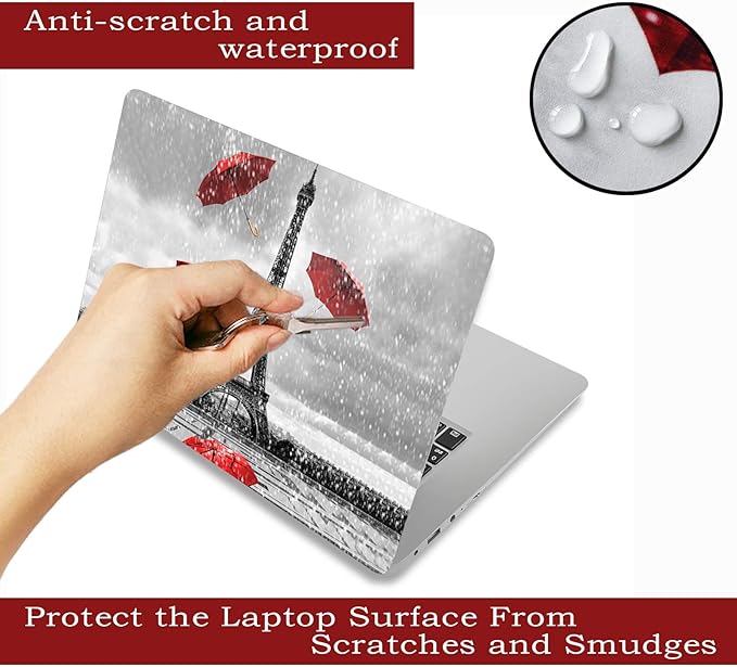 Laptop Skin Sticker Decal, Decorative Waterproof Removable, Eiffel Tower - Image 2