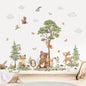 wondever Woodland Animals Wall Decals Pine Tree Bear Wall Stickers (XL) | Peel and Stick, Removable, Wall Art Decals, Wall Decoration, Kids Room, Bedroom Baby Nursery Playroom Decor