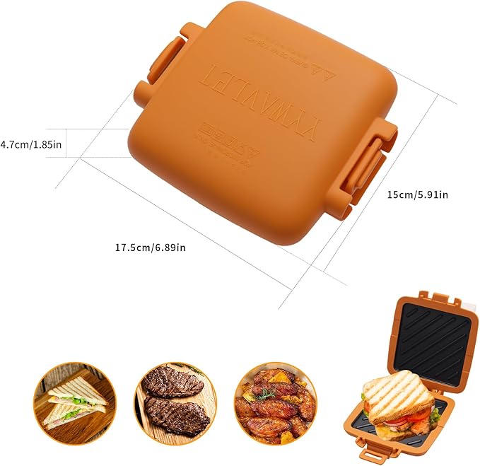 Microwave Sandwich Maker, Heat-Resistant Silicone Rubber Shell, Advanced - Image 2