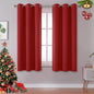 DUALIFE Red Blackout Curtains for Bedroom 54 Inch Length Room Darkening Thermal by DUALIFE