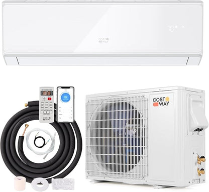 COSTWAY 24000 BTU Wifi Enabled Mini Split Air Conditioner & Heater, Energy by COSTWAY