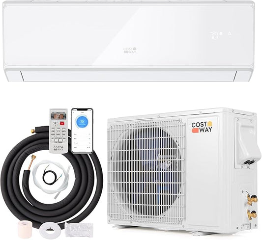 COSTWAY 24000 BTU Wifi Enabled Mini Split Air Conditioner & Heater, Energy by COSTWAY