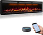 WiFi-Enabled Electric Fireplace Recessed & Wall Mounted, 60 Inch Slim Electric by Mystflame