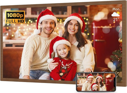 Extra-Large Digital Picture Frame 32"-Wood-Frame by NETHGROW