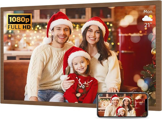 Extra-Large Digital Picture Frame 32"-Wood-Frame by NETHGROW