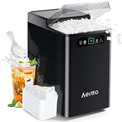 Aeitto Nugget Ice Maker 40Lbs/24H, Countertop Soft Chewable Ice Pebble Ice by Aeitto