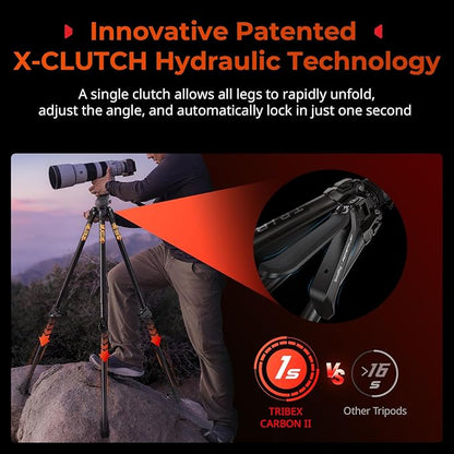 SmallRig x Potato Jet Tribex Hydraulic Carbon II Tripod Fast Extend Camera - Image 2